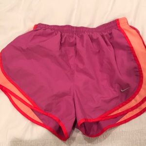 Nike shorts pink and purple